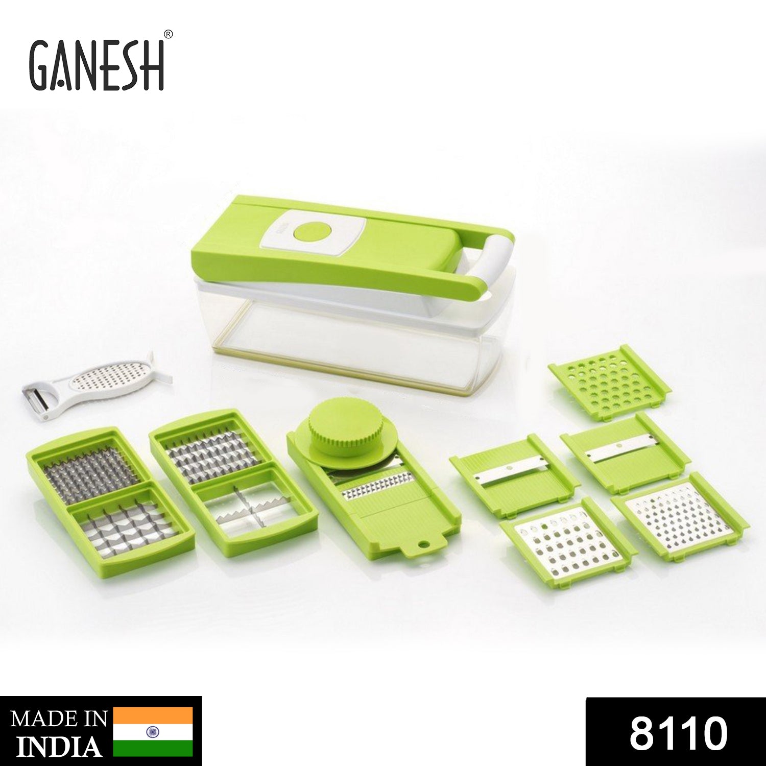 Quick dicer by House of Sensation, showing multiple features and angles. Quick dicer by House of Sensation, showing multiple features and angles.